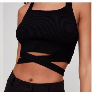 Wilfred Aritzia Cayenne knit tie back going out top